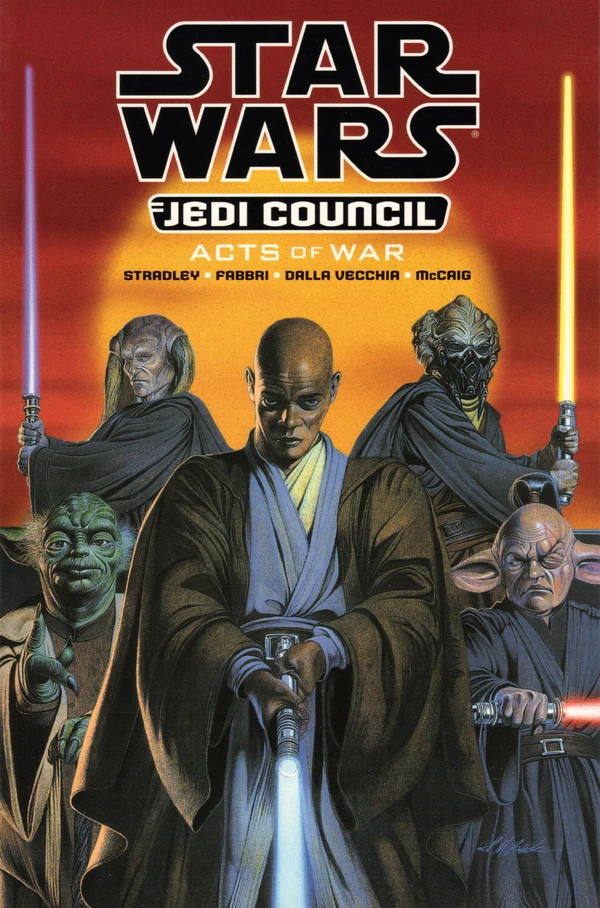 Обложка комикса Совет джедаев: Боевые действия (Star Wars: Jedi Council: Acts of War).