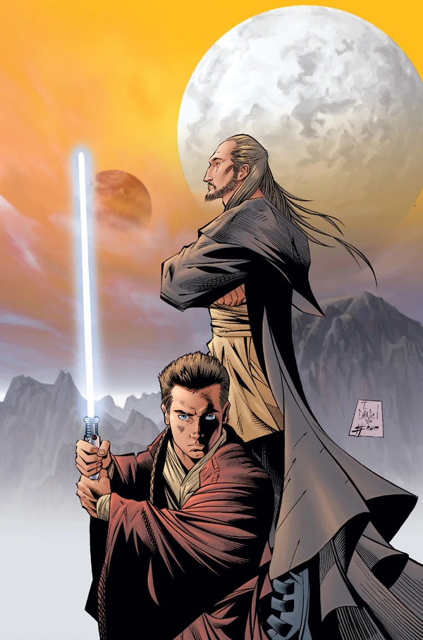 Обложка комикса Квай-Гон и Оби-Ван: Последний бой на Орд-Мантелле (Star Wars: Qui-Gon and Obi-Wan: Last Stand on Ord Mantell).